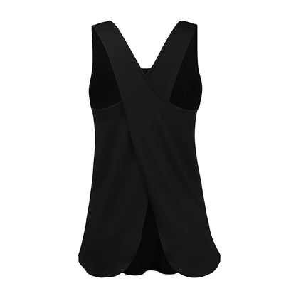 Seamless Cross-Back Yoga Shirt – Breathable & Quick-Dry