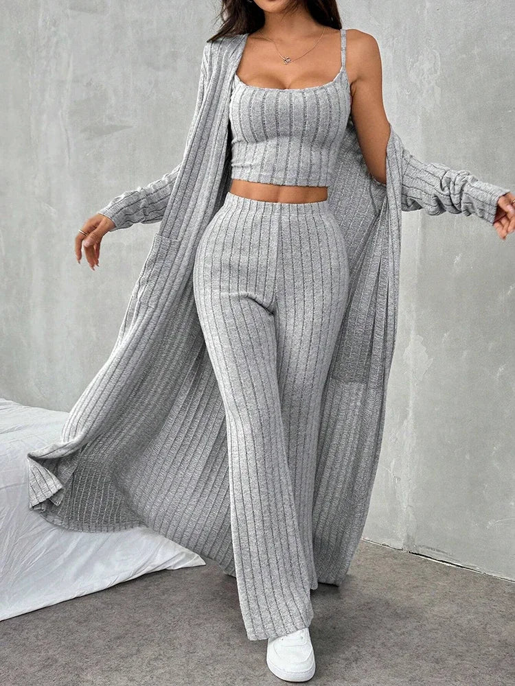 Autumn & Winter Knitted Casual Three-Piece Set
