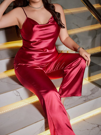 Curvy Lush Satin Grace Lounge Set