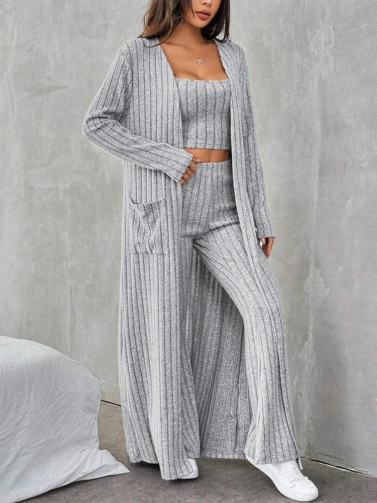 Autumn & Winter Knitted Casual Three-Piece Set