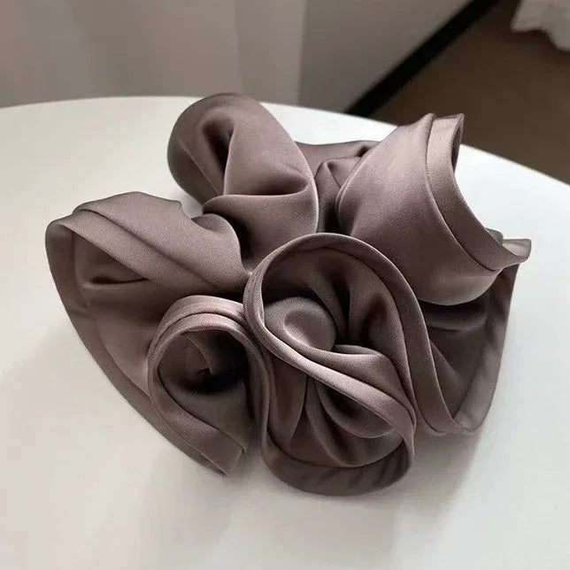 Jumbo Satin Hair Ties – Luxurious Ruffle Design