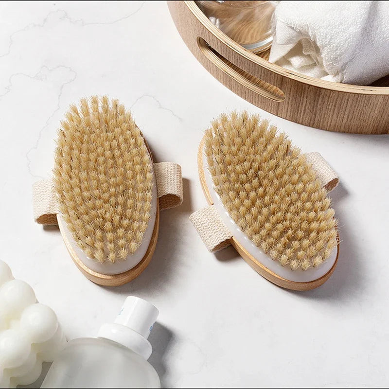 Natural Soft Bristle Brush for Wet & Dry Body Brushing/Exfoliating