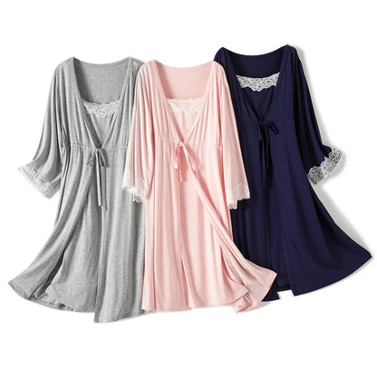 Lush Bloom Nursing Robe & Gown Set