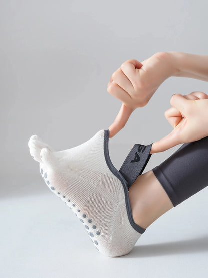 Anti-Slip 5-Toe Pilates & Yoga Socks