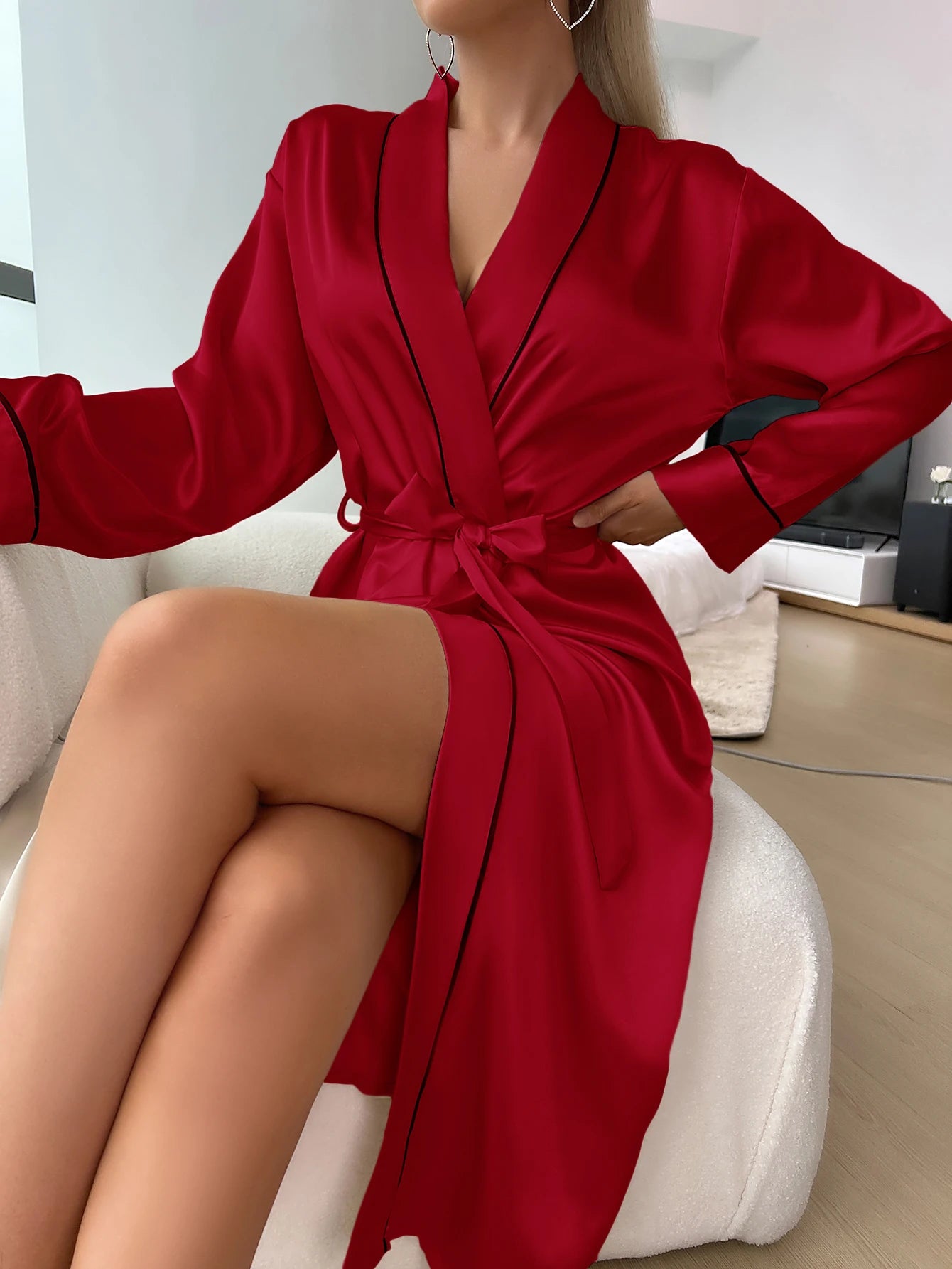 Elegant Satin Night Robe