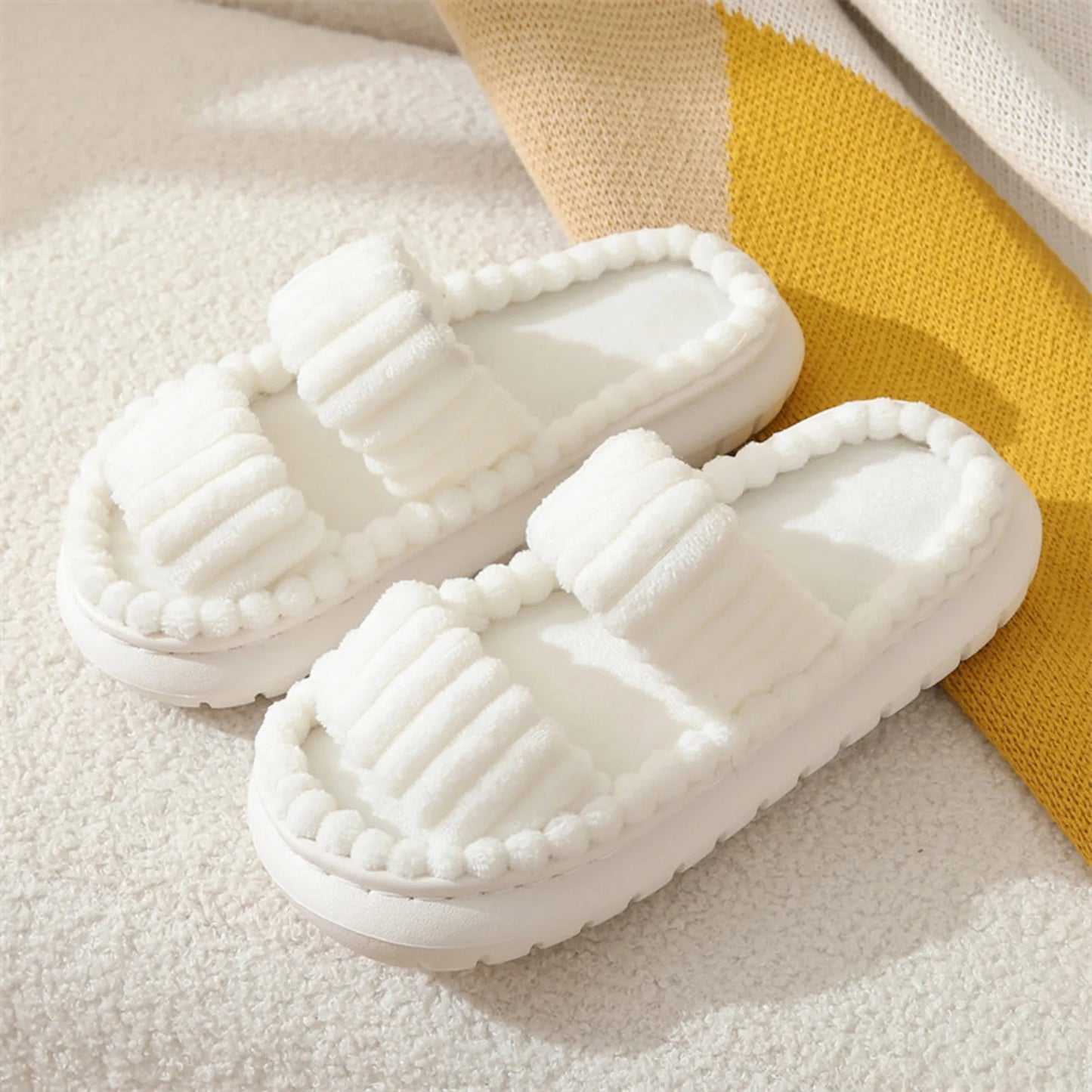 Autumn Slippers Open-Toe Cross Band