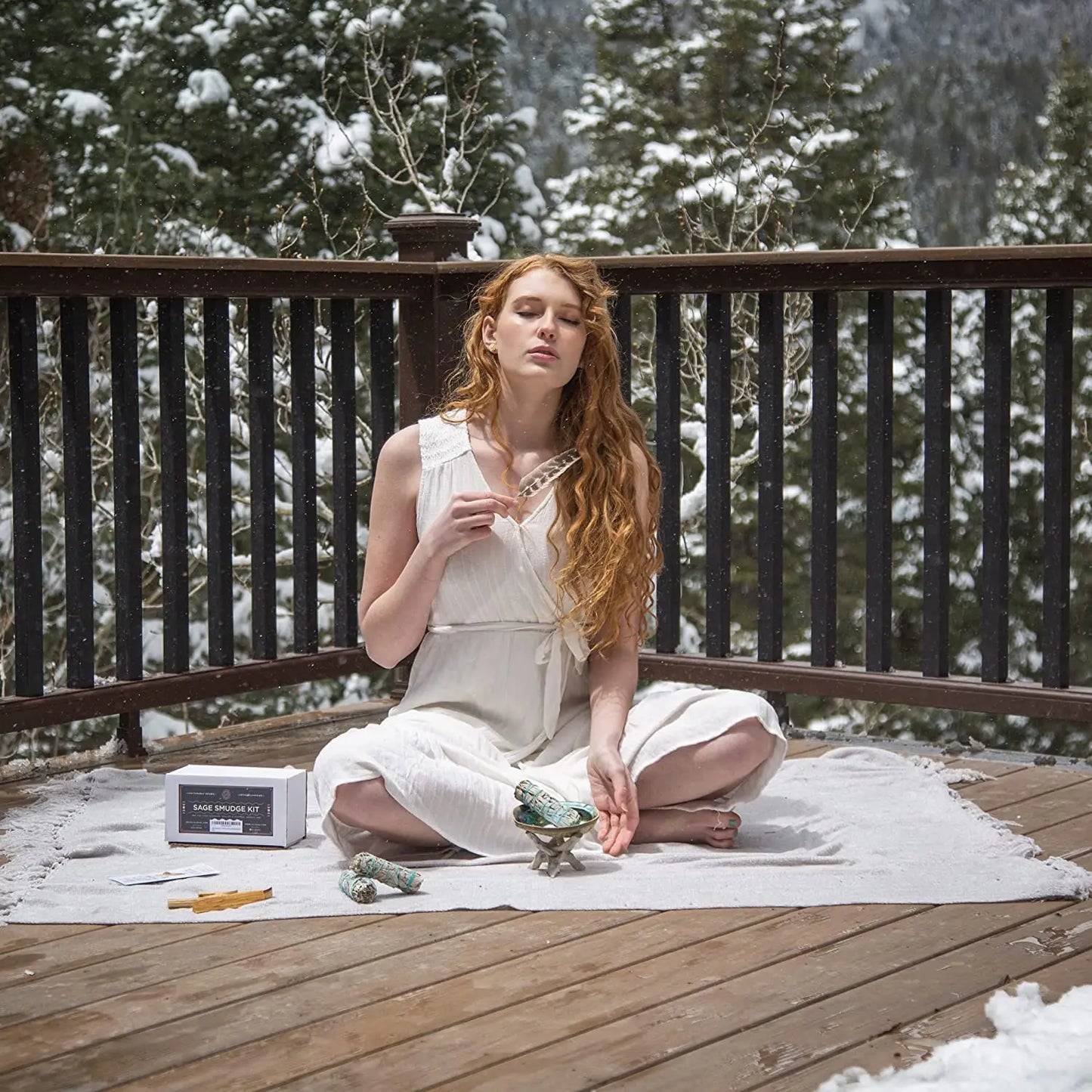 Home Cleansing & Smudging Kit with White Sage