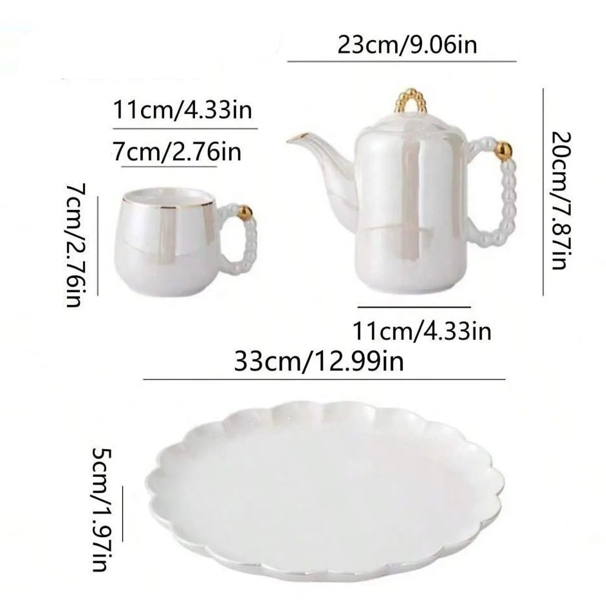 Pearl Glazed Tea Set