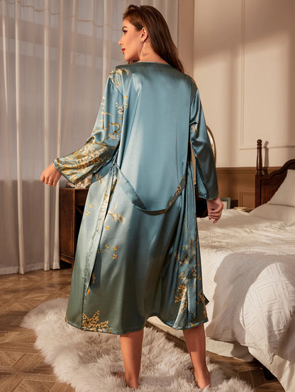 Luxe 2 piece Night Robe Slip Dress