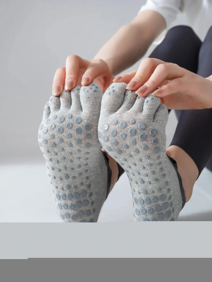 Anti-Slip 5-Toe Pilates & Yoga Socks
