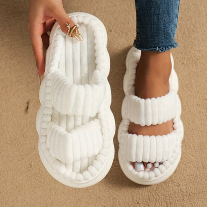 Autumn Slippers Open-Toe Cross Band