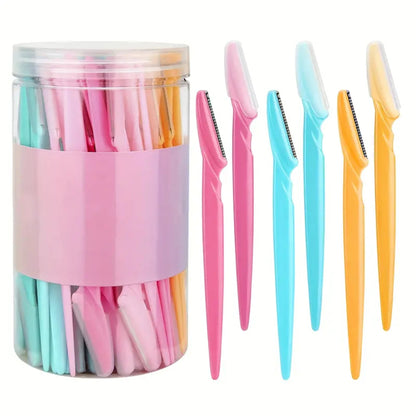 40pcs Brow & Face Razors – Black or Multicolor