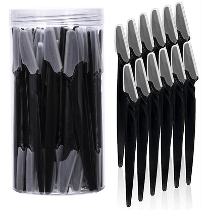40pcs Brow & Face Razors – Black or Multicolor