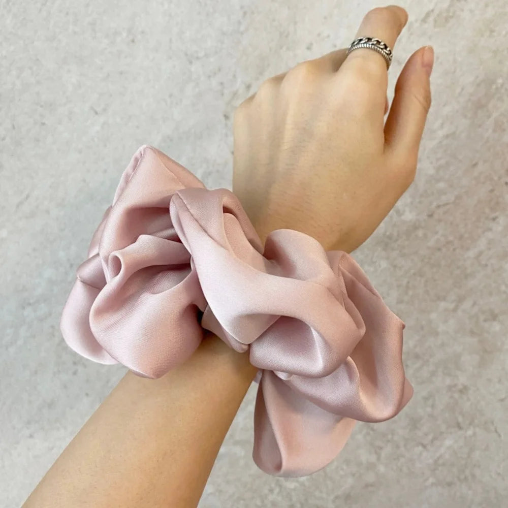 Oversized Silk Scrunchies – Luxurious Chiffon Elastic Hair Ties