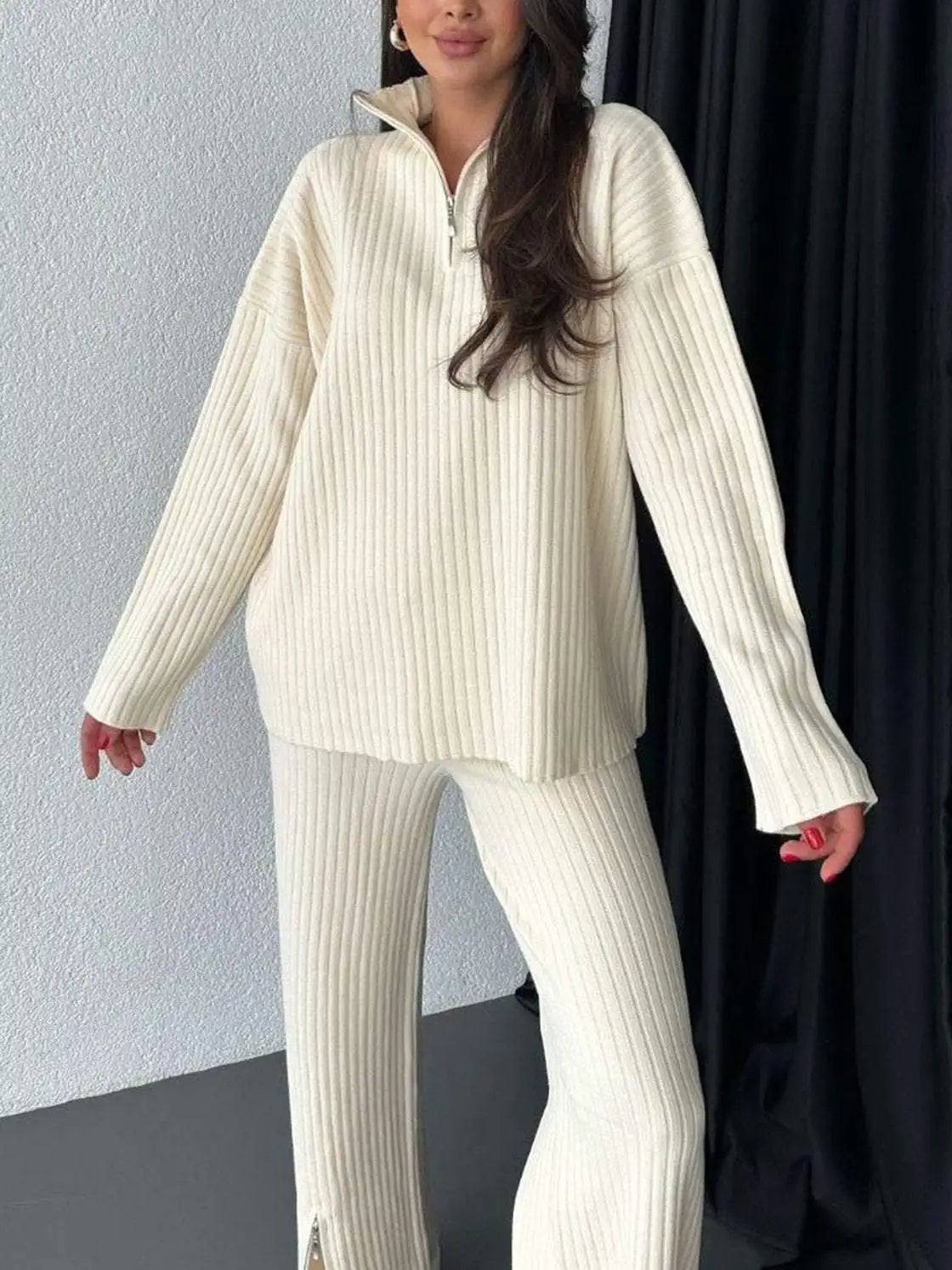 Warm zipper lounge set