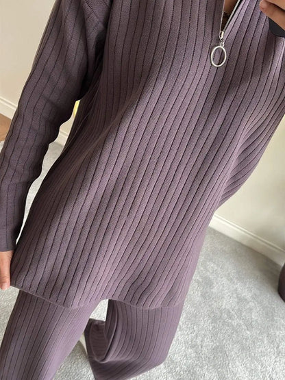 Warm zipper lounge set