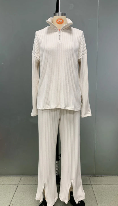 Warm zipper lounge set