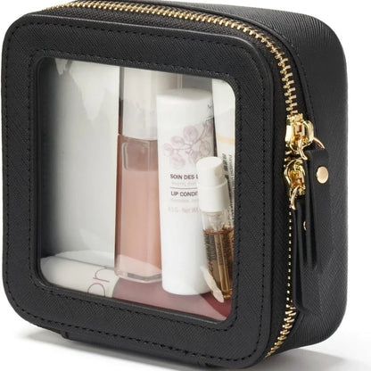 Mini Clear Leather Storage Bag
