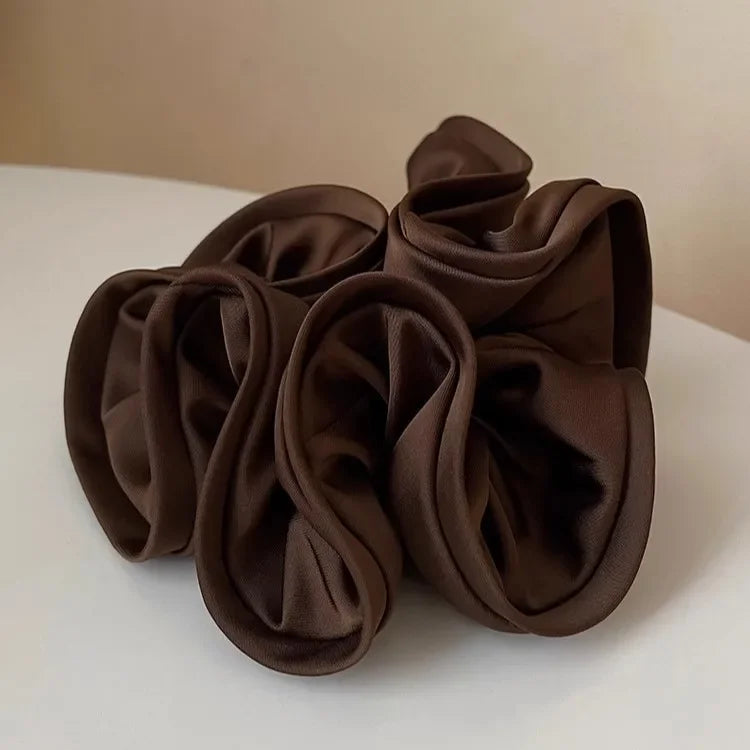 Jumbo Satin Hair Ties – Luxurious Ruffle Design