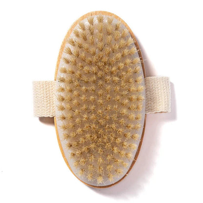 Natural Soft Bristle Brush for Wet & Dry Body Brushing/Exfoliating