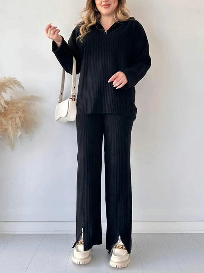 Warm zipper lounge set