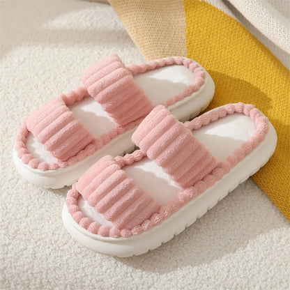 Autumn Slippers Open-Toe Cross Band