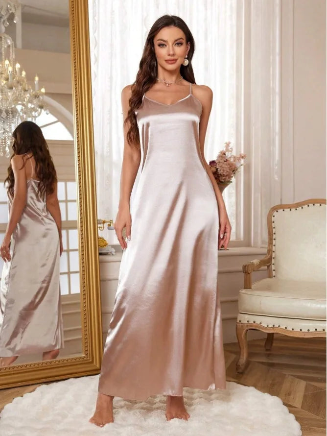 Luxury Mesh Lace Floral Kimono & Satin Gown Set