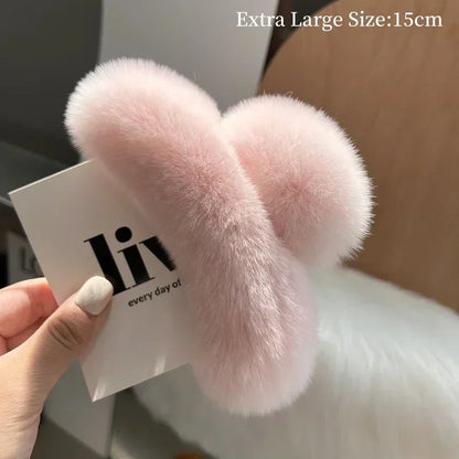 Plush Fur Hair Claw Clip