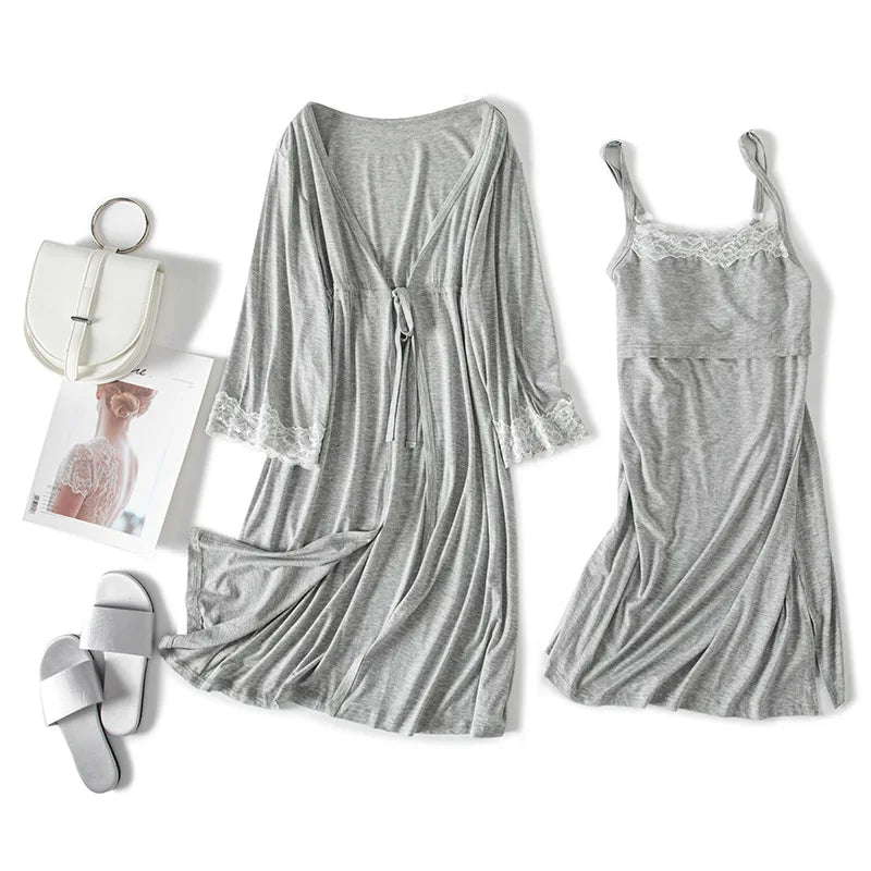Lush Bloom Nursing Robe & Gown Set