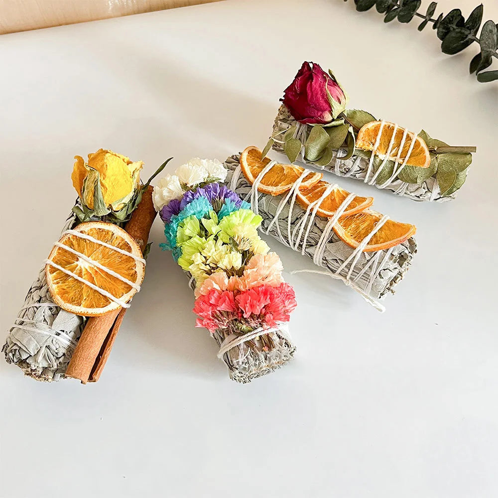 Lychee Life Orange Flakes Flowers Incense Stick Sage