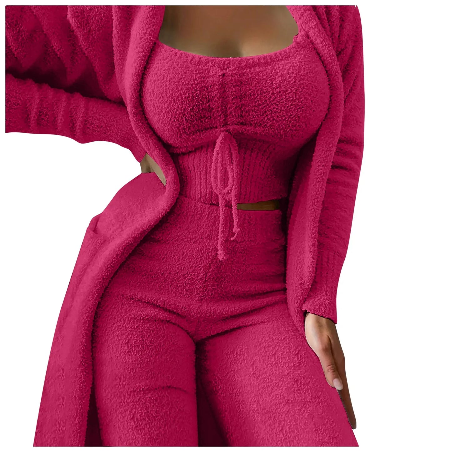 Cozy 3 Pc Teddy Loungewear