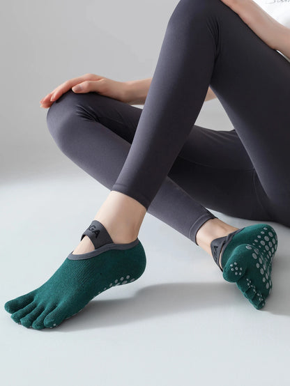 Anti-Slip 5-Toe Pilates & Yoga Socks