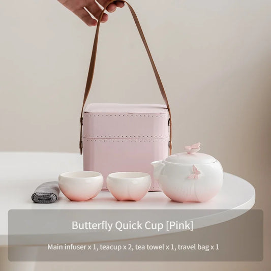 Butterfly tea set