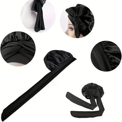 Pack of 2 Tie Satin Bonnets