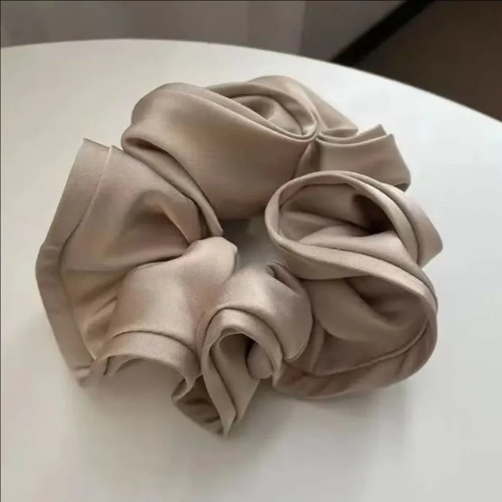 Jumbo Satin Hair Ties – Luxurious Ruffle Design
