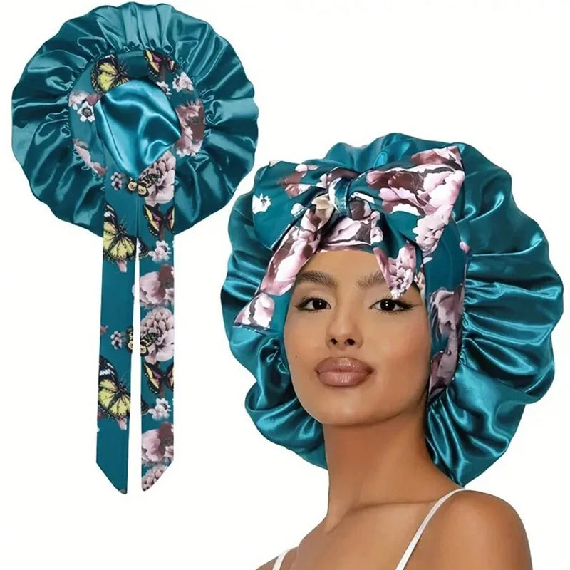 Lush Satin Tie-Front Beauty Bonnet