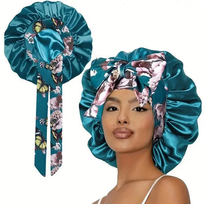 Lush Satin Tie-Front Beauty Bonnet