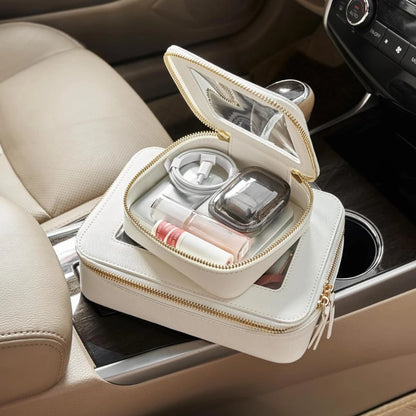 Mini Clear Leather Storage Bag
