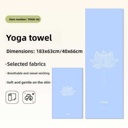 Yoga Towel Non-Slip Quick-Dry Machine Washable Fitness Mat Cover Sports Towel