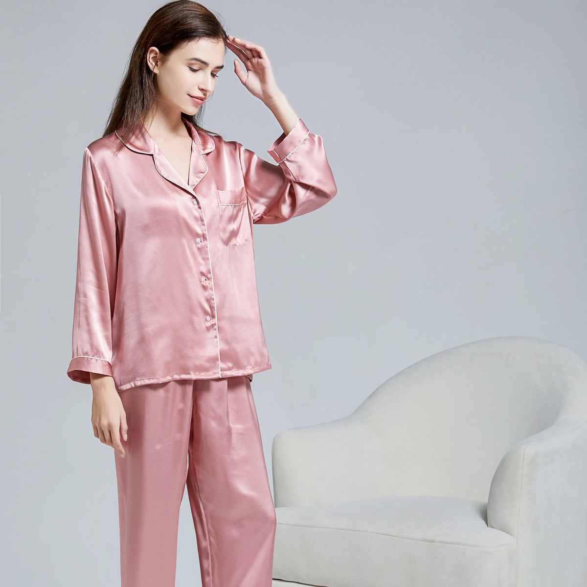 silk pajamas set