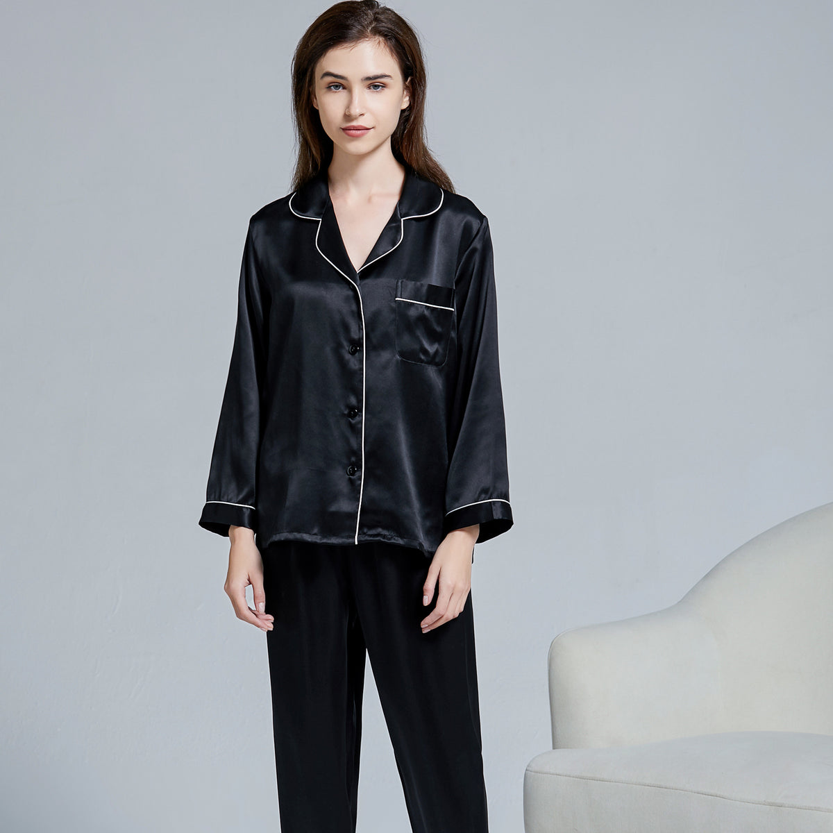 silk pajamas set